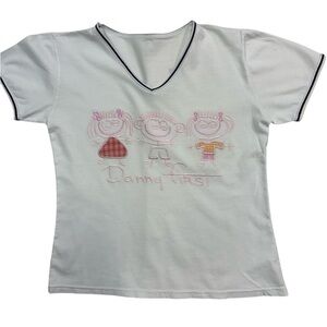 ** BUNDLE THIS TEE** 3 FOR  $25 RARE VINTAGE DANNY FIRST  EMBROIDERED TEE SZ S